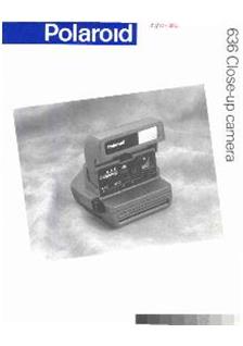Polaroid 636 manual. Camera Instructions.